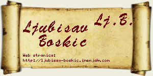 Ljubisav Boškić vizit kartica